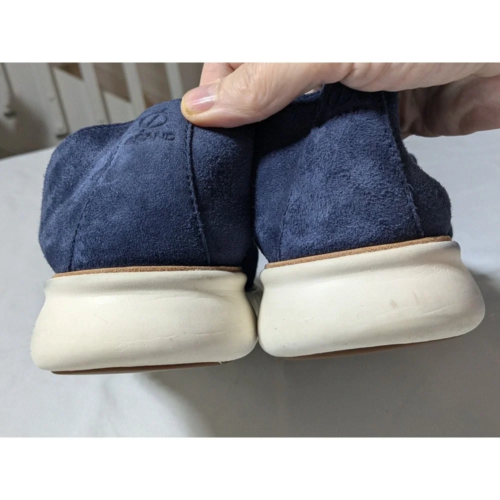 COLE HAAN 2.ZEROGRAND Men 10.5 M Plain Toe Oxford Marine Blue Suede Ivory C25237